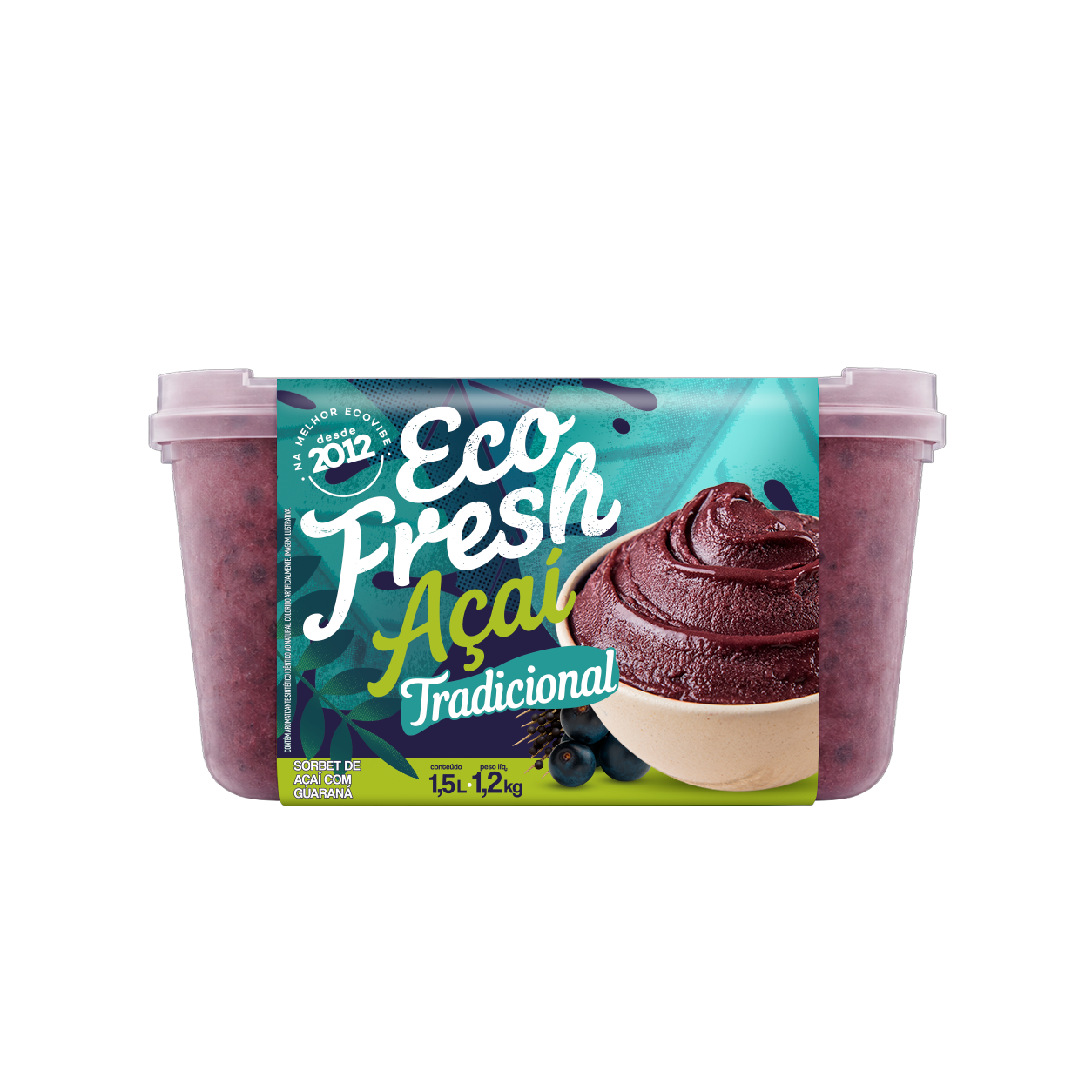 Açaí com guaraná Eco Fresh 1,5 L / 1,2 kg
