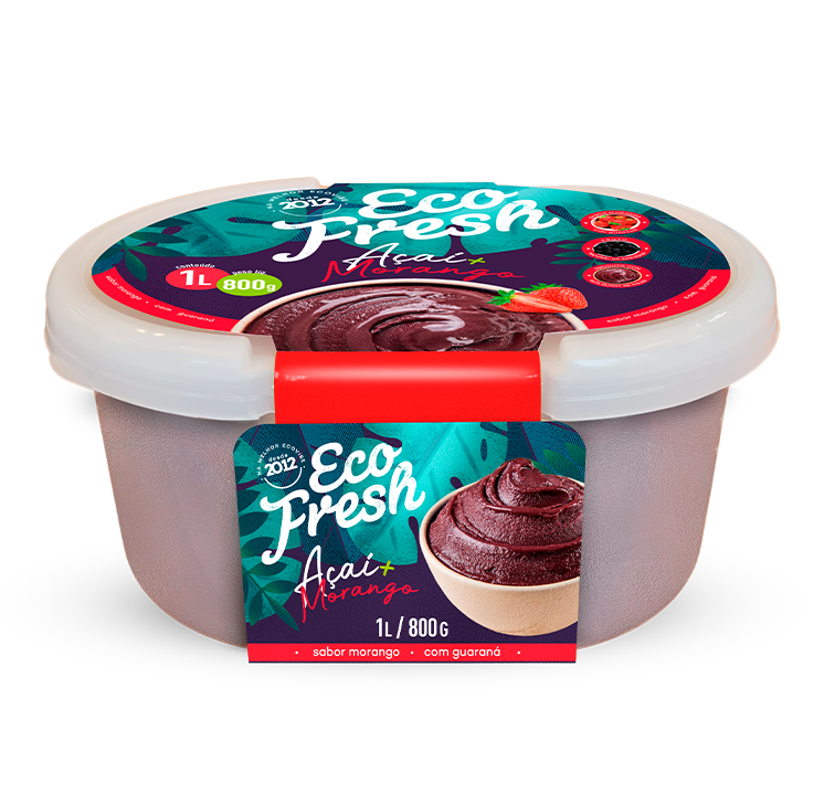 Açaí sabor fresa Eco Fresh 1 L / 800 g