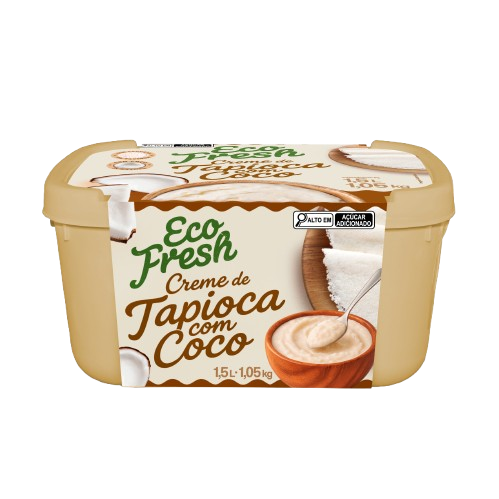 Creme de Tapioca com Coco Eco Fresh, 1,5 L / 1,05 kg