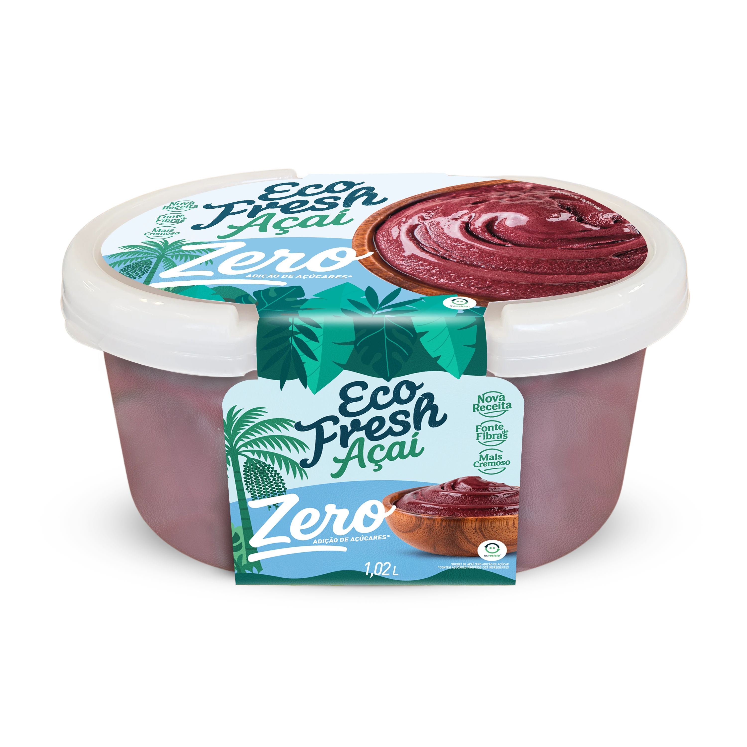 Açaí Zero Eco Fresh 1,02 L, zero adição de açúcares