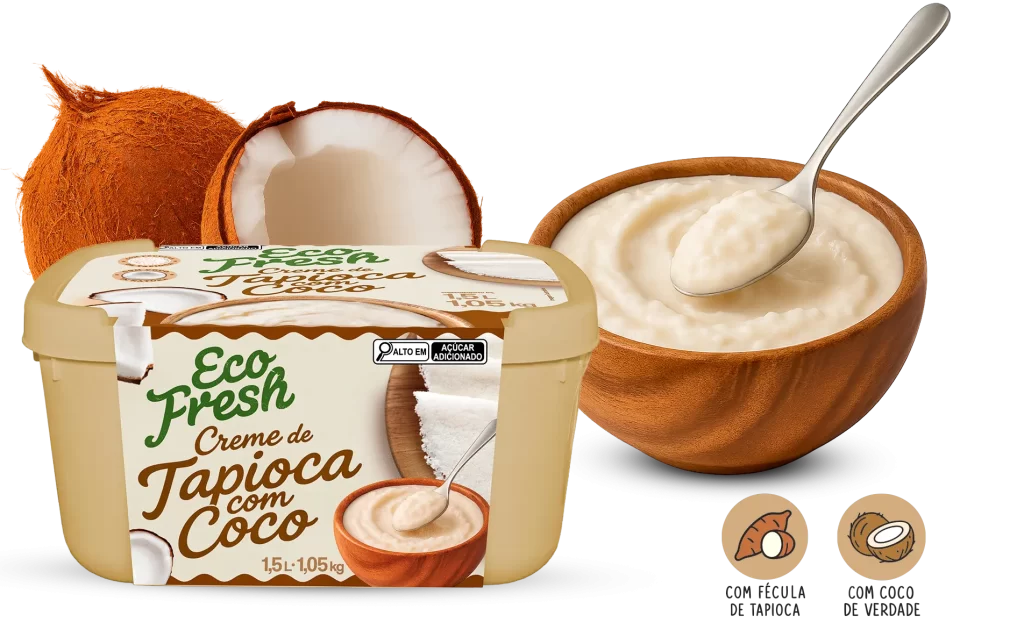Pote de Açaí Zero Açúcar Eco Fresh 1,02L – Sorbet saudável sem adição de Açúcar